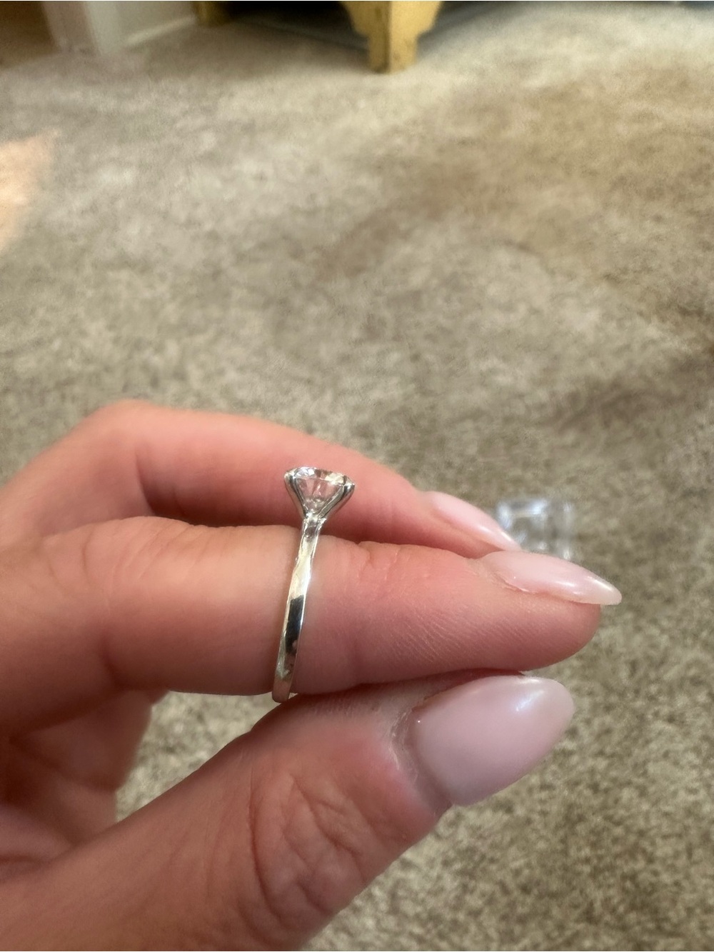 Classic 2 carat Solitaire Round-Cut Moissanite  Ring in 10k gold. - Picture 7 of 7